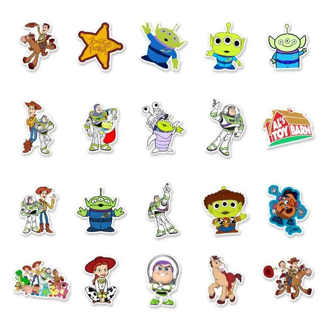 Toy Story Stickers -- Waterproof -- Laptop, Hydro Flask, Scrapbooking, Journaling, Luggage, Skateboard, Diary, Phone Case