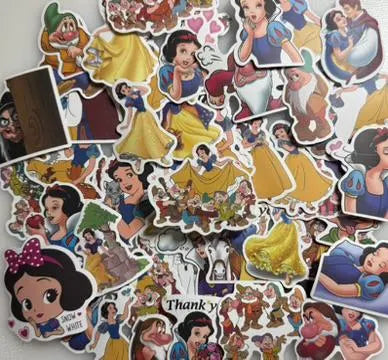 Snow White and the Seven Dwarfs Stickers -- Waterproof -- Laptop, Hydro Flask, Scrapbooking, Journaling, Luggage, Skateboard, Phone Case