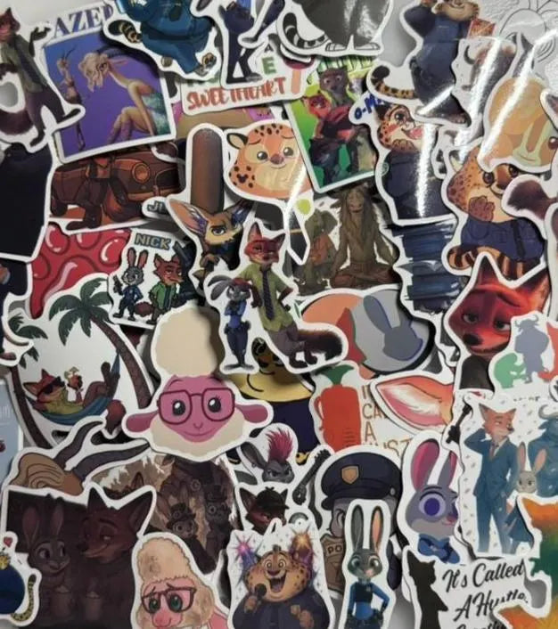 Zootopia -- Waterproof -- Laptop, Hydro Flask, Scrapbooking, Journaling, Luggage, Skateboard, Diary, Phone Case